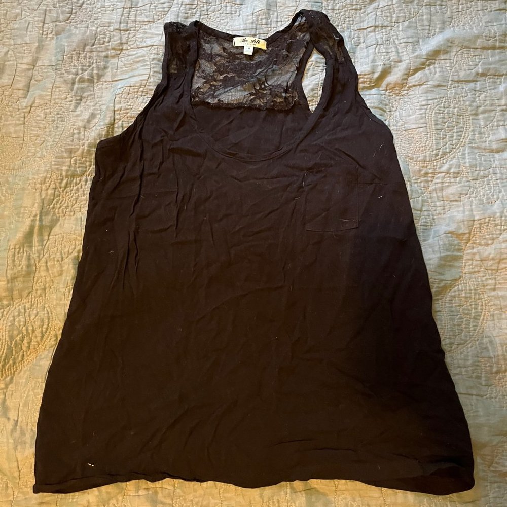 Lacey Sleeveless Top with Pocket